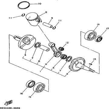 Piston (STD.) Yamaha, 4GT-11631-01-D0